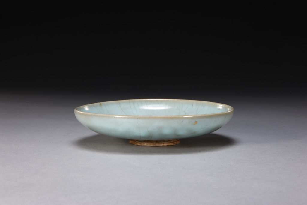 图片[1]-Jun Kiln Sky Blue Glaze Plate-China Archive